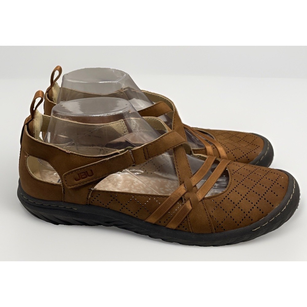 JBU By Jambu Nicole Brown Strappy Mary Jane Flats Women's Size 10 M